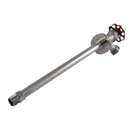 aqua-dynamic 1390-140 Non-Freeze Wall Hydrant, 1/2 in Connection, Male x Solder, Brass Body, Chrome