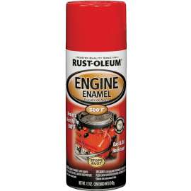 RUST-OLEUM AUTOMOTIVE 248948 Engine Enamel Spray Paint, Ford Red, 12 oz, Aerosol Can
