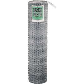 Rangemaster 5932 Poultry Net, 50 ft L, 18 in W, 20 Gauge, Hexagonal Mesh, 1 in Mesh, Steel