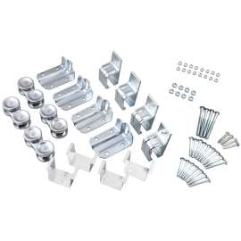 Onward 24651386XB Box Rail Door Hanger Hardware Kit, 72 to 144 in L Track, Aluminum/Metal/Steel/Wood, Zinc