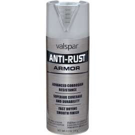 Valspar Armor 044.0021956.076 Rust Preventative Spray Paint, Gloss, Nickel, 12 oz, Can