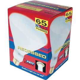 Feit Electric 65BR40/SP Incandescent Bulb, 65 W, BR40 Lamp, Medium E26 Lamp Base