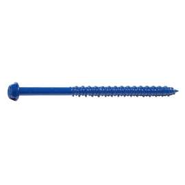MIDWEST FASTENER 10529 Masonry Screw, 3/16 in Dia, 3-1/4 in L, Steel, Zinc