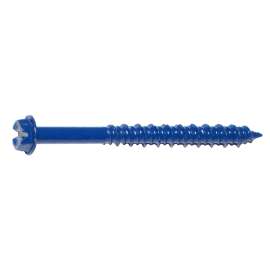 MIDWEST FASTENER 10527 Masonry Screw, 3/16 in Dia, 2-1/4 in L, Steel, Zinc