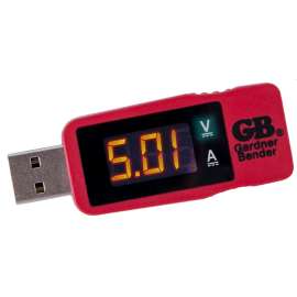 GB GUSB-3450 USB Multimeter, LED Display, Functions: Current, Voltage, Red