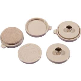 Shepherd Hardware FeltGard Plus Series 3634 Furniture Pad, Round, 1 in, Felt, Beige