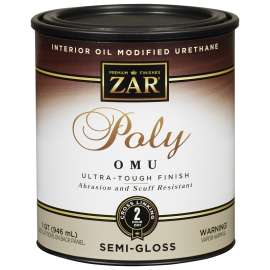 ZAR 36112 Polyurethane, Semi-Gloss, Liquid, Milky Clear, 1 qt, Can