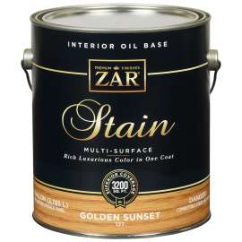 ZAR 12713 Wood Stain, Golden Oak, Liquid, 1 gal, Can
