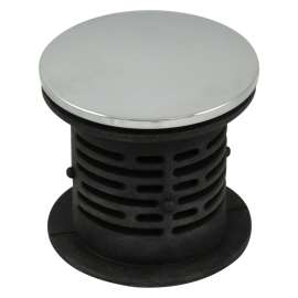 Danco 10772 Bathtub Hair Catcher and Stopper, Silicone, Chrome, For: Standard 1-1/2 in Bathtub Drains