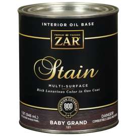 ZAR 12112 Wood Stain, Baby Grand, Liquid, 1 qt, Can
