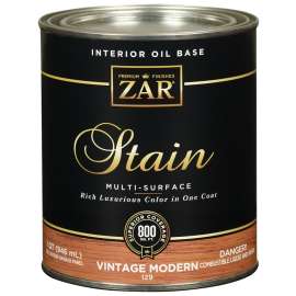 ZAR 12912 Wood Stain, Amber, Liquid, 1 qt, Can