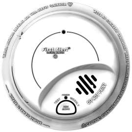 FIRST ALERT 9120B6CP Smoke Alarm, 120 V, Ionization Sensor, 85 dB