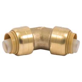 SharkBite U648LFA Pipe Elbow, 1/2 in, 45 deg Angle, Brass, 200 psi Pressure