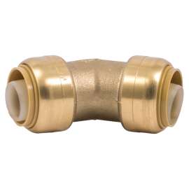 SharkBite U656LFA Pipe Elbow, 3/4 in, 45 deg Angle, Brass, 200 psi Pressure