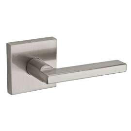 Kwikset 154HFL SQT 15 Straight Square Passage/Hall/Closet Lever, 2-3/8 - 2-3/4 in Backset, 2-1/8 in Crossbore Unkeyed