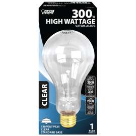 Feit Electric 300M Incandescent Lamp, 300 W, PS25 Lamp, Medium E26 Lamp Base, 3600 Lumens, 2700 K Color Temp