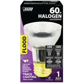 Feit Electric 60PAR16/QFL-130 Halogen Bulb, 60 W, Medium E26 Lamp Base, PAR16 Lamp, Bright Light