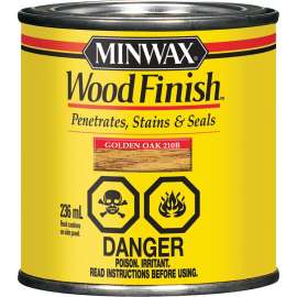 Minwax 210B14444 Wood Stain, Golden Oak, Liquid, 236 mL, Can