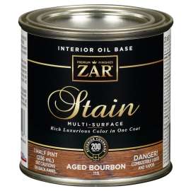 ZAR 11506 Wood Stain, Modern Walnut, Liquid, 0.5 pt, Can