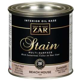 ZAR 13906 Wood Stain, Beach House, Liquid, 0.5 pt, Can