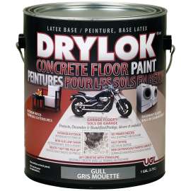 UGL DRYLOK 96213 Floor Paint, Flat, Gull, 1 gal Can