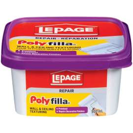 LePage 1256123 Wall and Ceiling Texture, Paste, White, 900 mL Tub