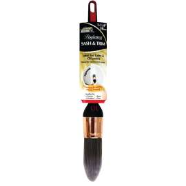 BENNETT PRF RND 30 Paint Brush, 1-1/4 in W, Round, Trim Brush, Polyester Bristle, Ergonomic Handle