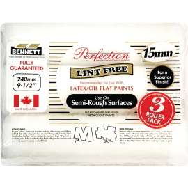 BENNETT 3PK LF-15 Roller Refill, 15 mm Thick Nap, 240 mm L, Fabric Cover