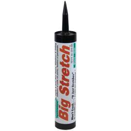 Big Stretch 10064 Elastomeric Sealant, Black, 1 to 3 days Curing, 40 to 120 deg F, 10.5 fl-oz Cartridge