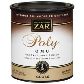 ZAR 36012 Polyurethane, Gloss, Liquid, Milky Clear, 1 qt, Can