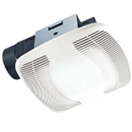 Air King BFQ80 Exhaust Fan, 8-11/16 in L, 9-1/8 in W, 0.3 A, 120 V, 80 cfm Air, Plastic, White