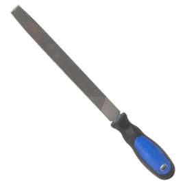 Vulcan JL-F001 File, Flat Profile, Flat Pattern, Double Cut Cut, 3/4 in W Blade, Cushion-Grip Handle