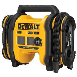 DeWALT DCC020IB Air Inflator, 110 VAC, 3 to 160 psi Pressure, Black/Yellow