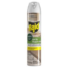 RAID 00882 Ant and Roach Killer, Aerosol, Spray Application, Indoor, 11 oz