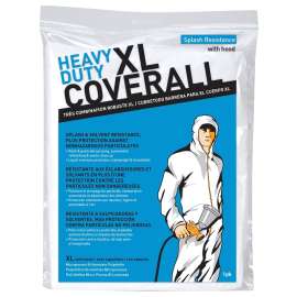 Trimaco BODYBARRIER 09961/6 Professional Protective Coveralls, XL, Unisex, Zipper Closure, Polyolefin