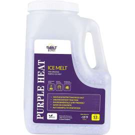 SALT DEPOT PH12J PURPLE HEAT Purple Heat Ice Melt, Crystalline, Purple, Slightly Aromatic, 12 lb Jug