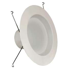 Feit Electric LEDR56/4WYCA Recessed Downlight, 11.3 W, 120 V, LED Lamp, Aluminum, White
