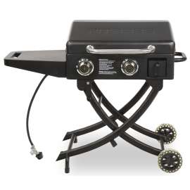 PIT BOSS Sportsman PB2BSPS Portable Gas Griddle with Legs, 18,000 Btu, Propane, 2-Burner