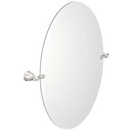 Moen Caldwell Series Y3192BN Mirror, Oval, 22.8 in W, 26 in H, Metal Frame, Brushed Nickel Frame