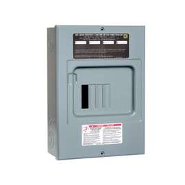 Square D Homeline QO6L100S Load Center, 100 A, 6 -Space, 6 -Circuit, Main Lug, Surface Mounting