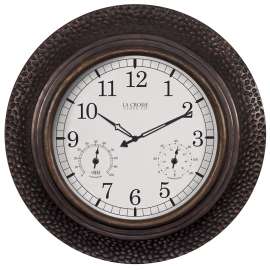 La Crosse 404-3556 Clock, Round, Polyester Clock Face, Analog