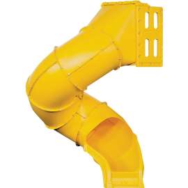 PLAYSTAR PS 8821 Spiral Tube Slide, HDPE, Yellow, For: 48 in, 60 in Playdeck