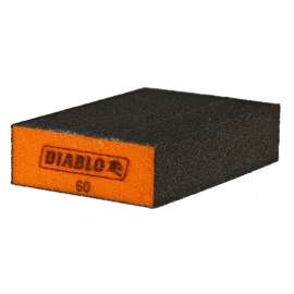 Diablo ENDURA-BOND DFBBLOCMED03G Flat Edge Sanding Block, 4 in L, 2-1/2 in W, 60 Grit, Medium