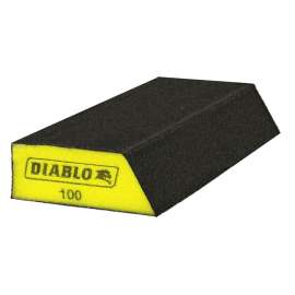 Diablo DFBANGBFIN01G Sanding Sponge, 8 in L, 3 in W, 100 Grit, Fine, Aluminum Oxide Abrasive