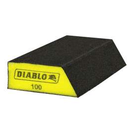 Diablo DFBLANGFIN01G Sanding Sponge, 5 in L, 3 in W, 100 Grit, Fine, Aluminum Oxide Abrasive