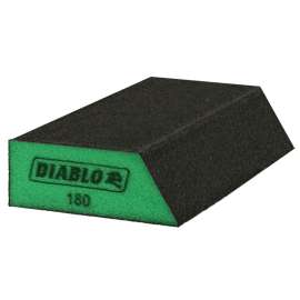 Diablo DFBLANGSFN04G Sanding Sponge, 5 in L, 3 in W, 180 Grit, Ultra Fine, Aluminum Oxide Abrasive