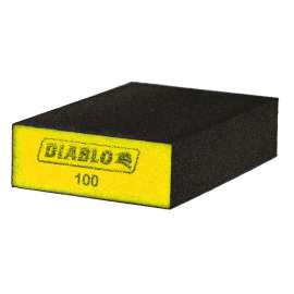 Diablo DFBLBLOFIN01G Sanding Sponge, 5 in L, 3 in W, 100 Grit, Fine, Aluminum Oxide Abrasive