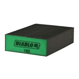 Diablo DFBLBLOSFN01G Sanding Sponge, 5 in L, 3 in W, 180 Grit, Ultra Fine, Aluminum Oxide Abrasive