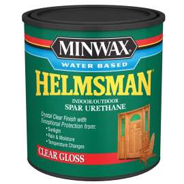 Minwax Helmsman 630500444 Spar Urethane Paint, Gloss, Liquid, Crystal Clear, 1 qt, Can
