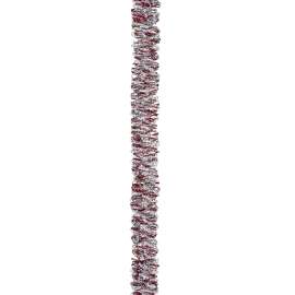 Holidaytrims 3786452 Deluxe Angel Hair Garland, Red/Silver